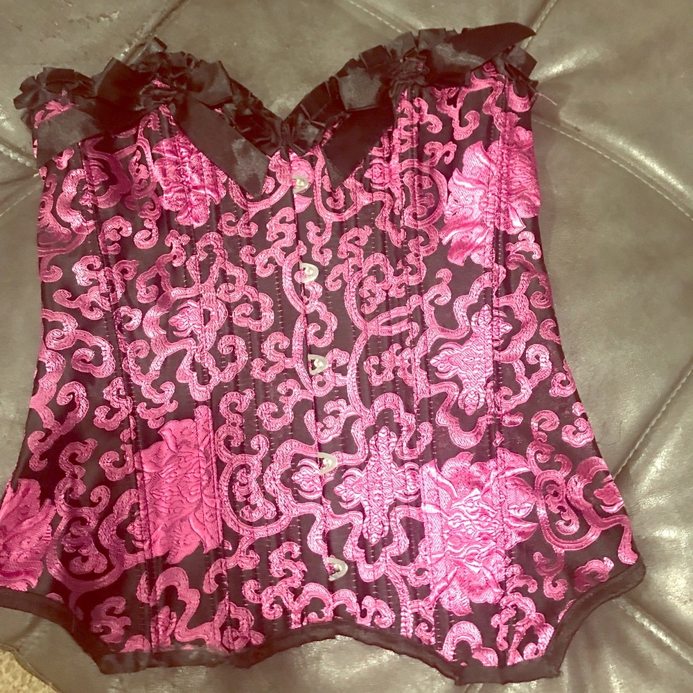 Hot pink corset